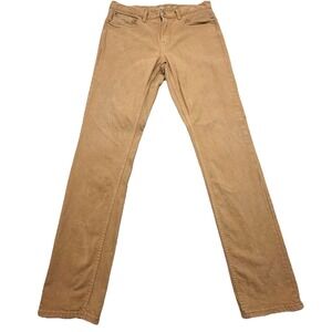 Old Navy Slim Flex Jeans Mens 33x34 Tan Camel Slim Fit Stretch Denim Pants